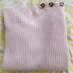 GAP Mockneck Button Shoulder Sweater TALL